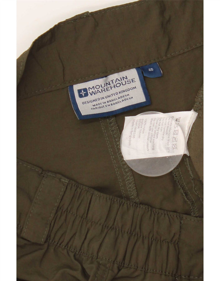 Calças cargo retas masculinas Mountain Warehouse W40 L32 Nylon cáqui