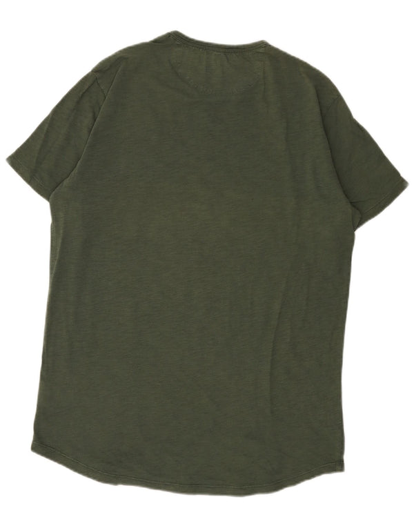 Camiseta masculina Sun68 grande algodão cáqui