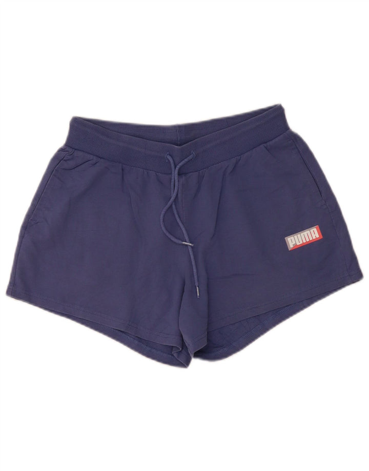 Shorts esportivos femininos PUMA UK 12 médio azul marinho