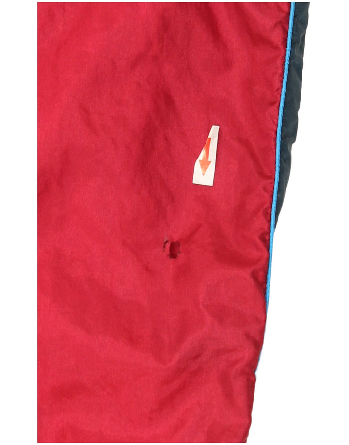 Calça de treino masculina vintage Joggers grande bloco colorido vermelho