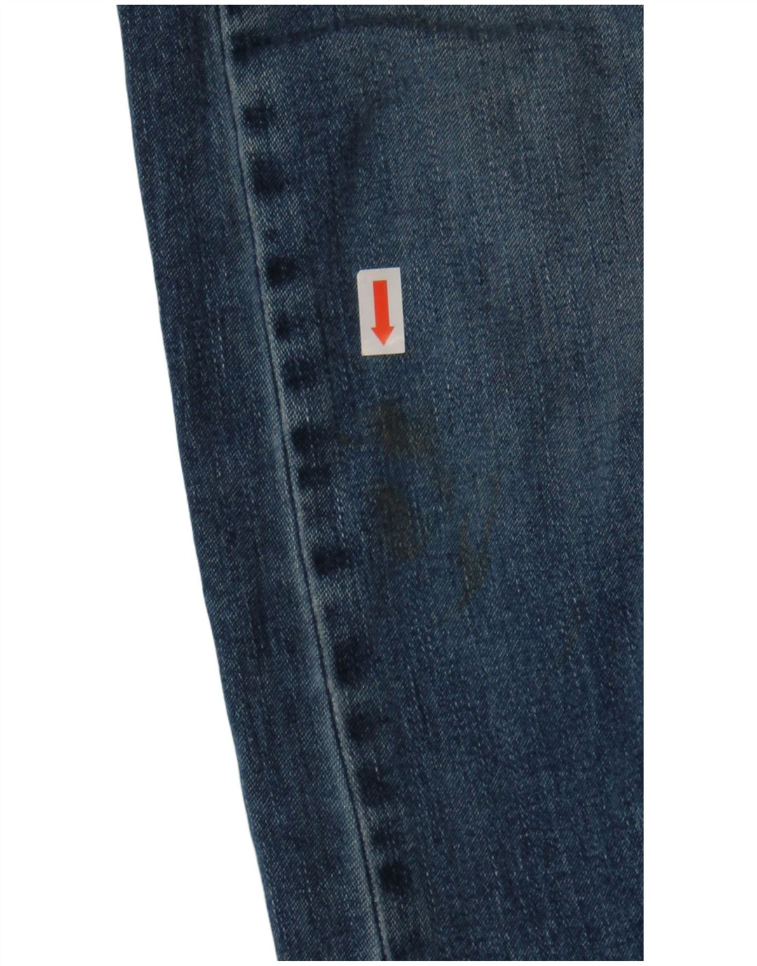 Jeans justos femininos Marks & Spencer W30 L33 algodão azul