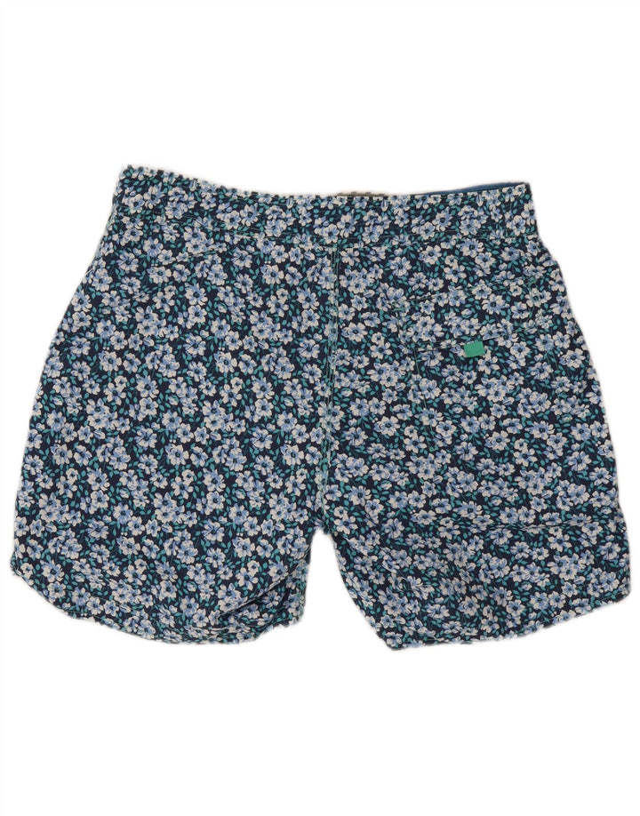 Boden Mens Natação Shorts Grande Azul Floral Nylon