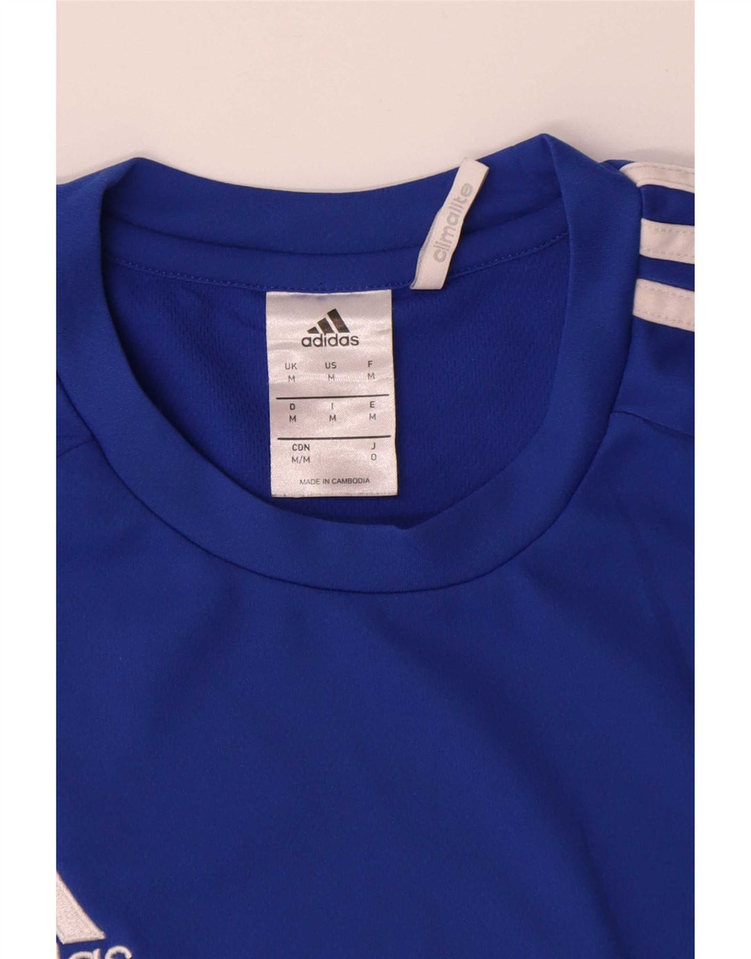 Adidas Mens Climalite Camiseta Top Médio Azul Poliéster