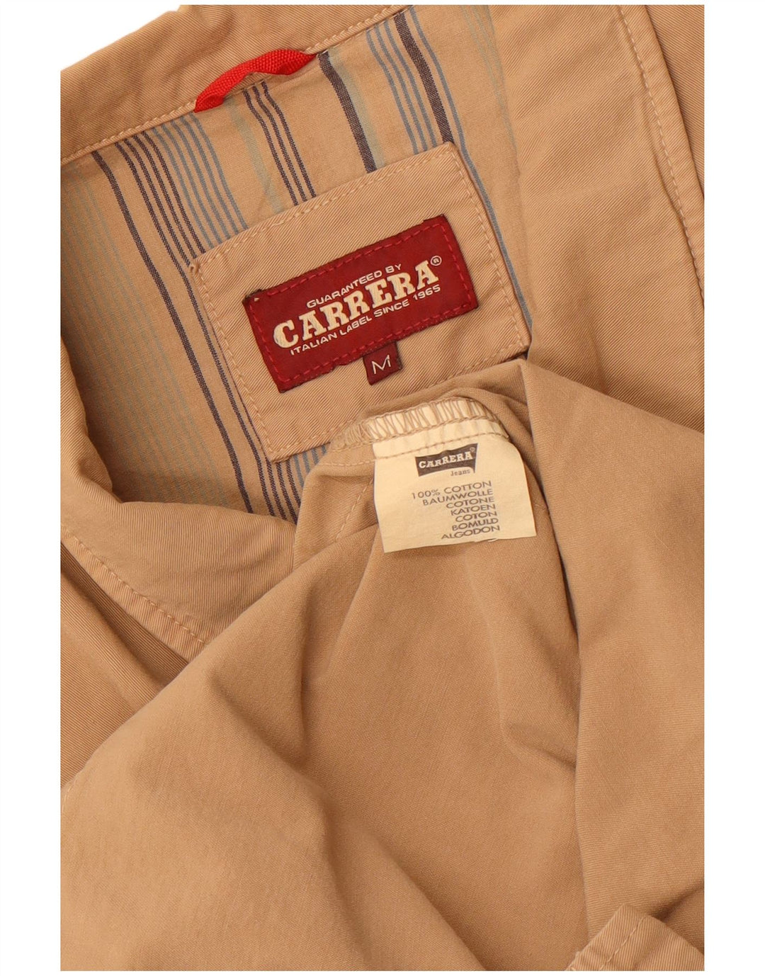 Jaqueta utilitária masculina Carrera UK 38 algodão bege médio