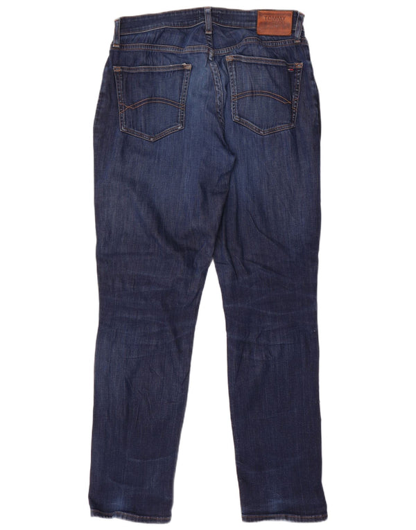 Tommy Hilfiger Masculino Ryan Straight Jeans W32 L34 Azul Marinho Algodão