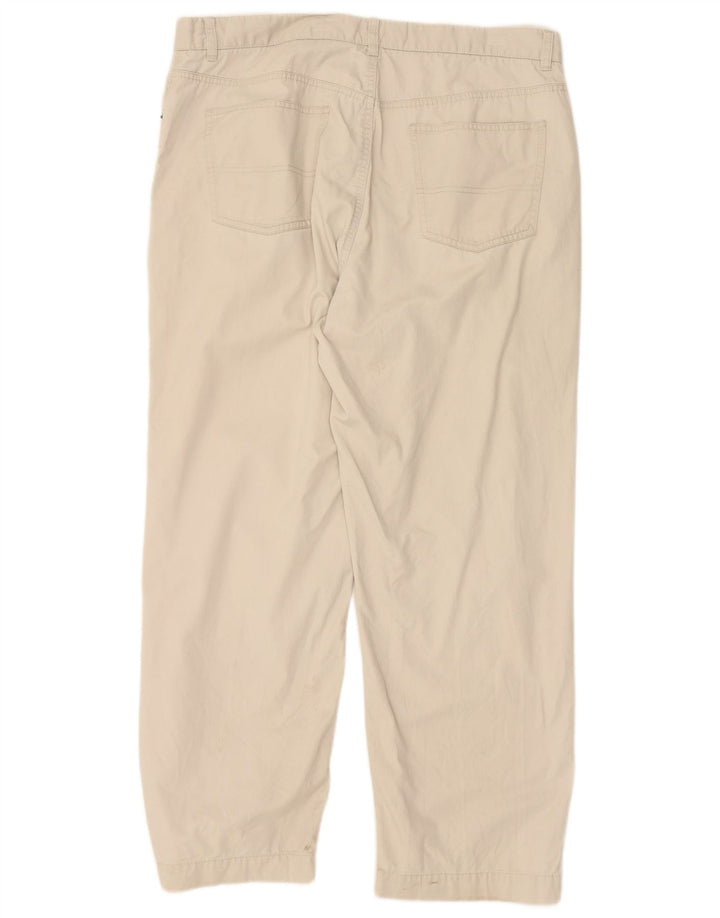 TOMMY HILFIGER Jeans reto masculino W36 L27 algodão bege