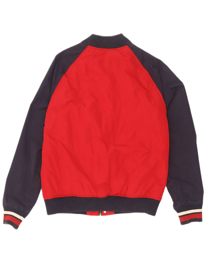Jaqueta bomber masculina Tommy Hilfiger gráfica Reino Unido 36 pequeno bloco vermelho