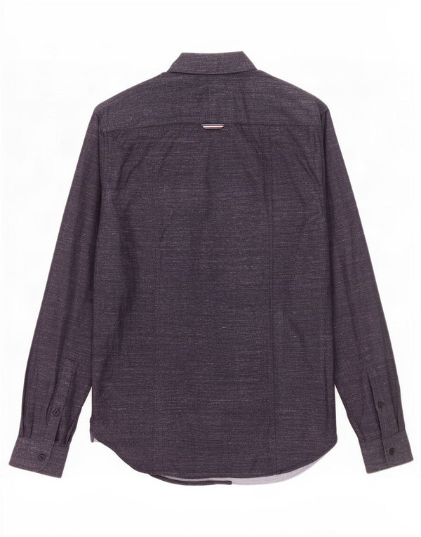 Camisa masculina Tommy Hilfiger XS azul marinho algodão manchado