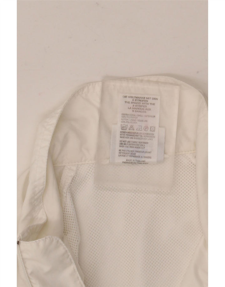Adidas Mens Treino Top Jaqueta Pequena Poliéster Branco