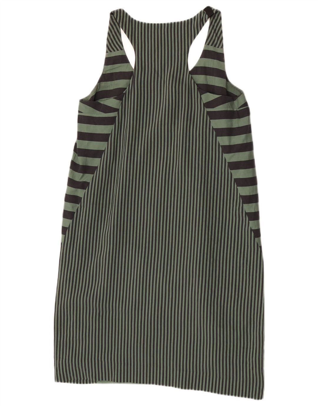 Cos Vestido feminino sem mangas com listras EU 38 Viscose listrada verde médio