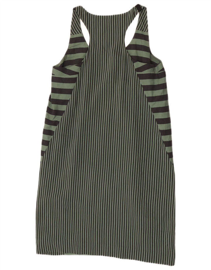 Cos Vestido feminino sem mangas com listras EU 38 Viscose listrada verde médio
