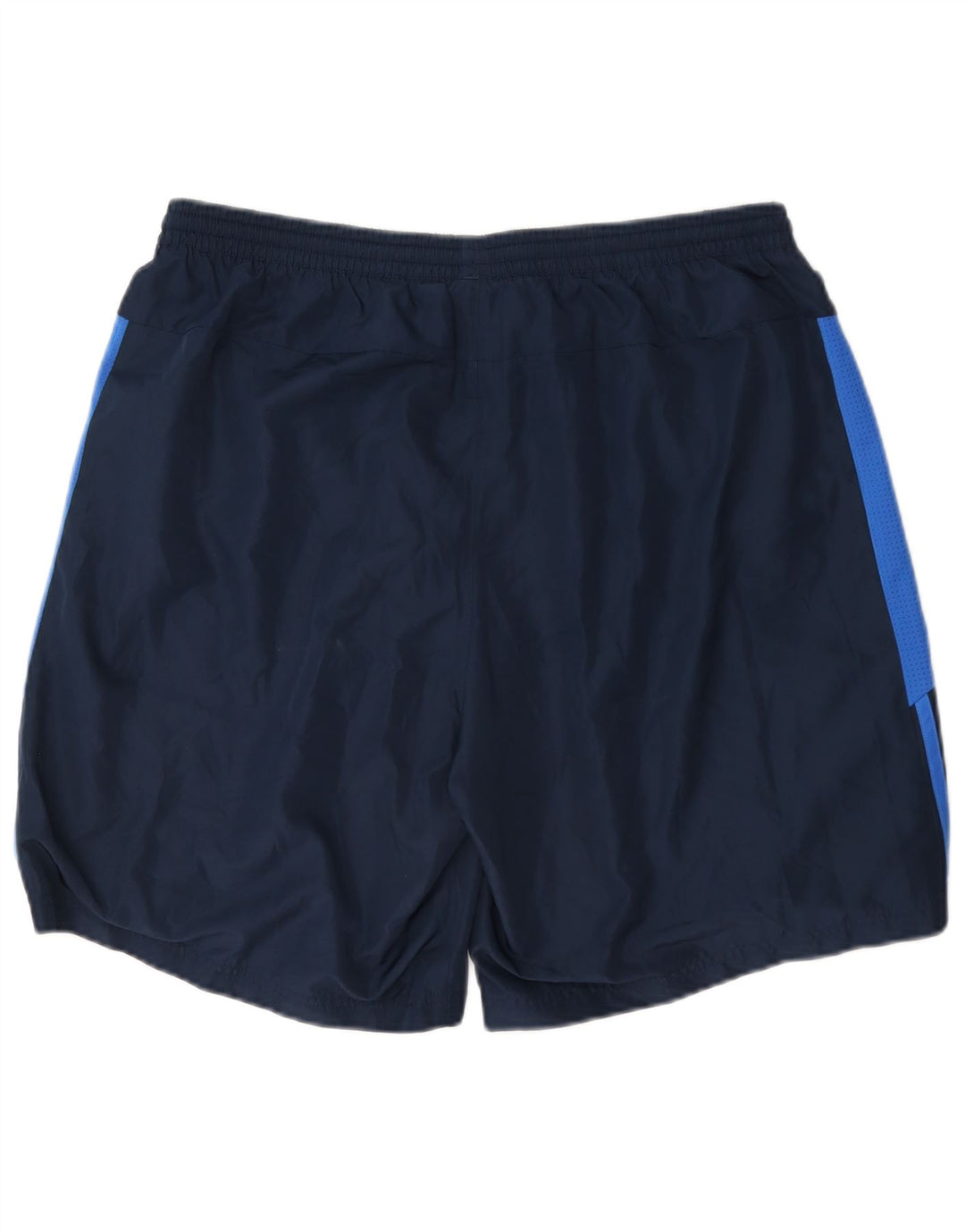 Shorts esportivos masculinos Adidas grande poliéster colorblock azul marinho