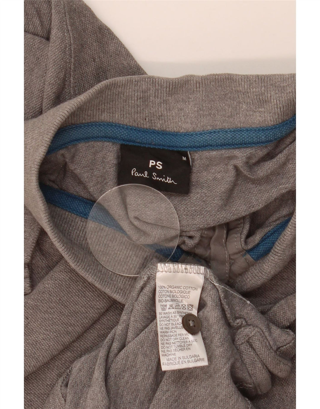 Camisa polo masculina PAUL SMITH algodão cinza médio