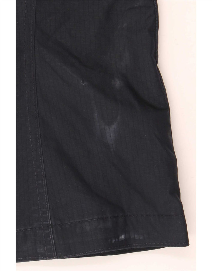 Jaqueta corta-vento feminina Hollister com capuz UK 10 poliéster azul marinho pequeno