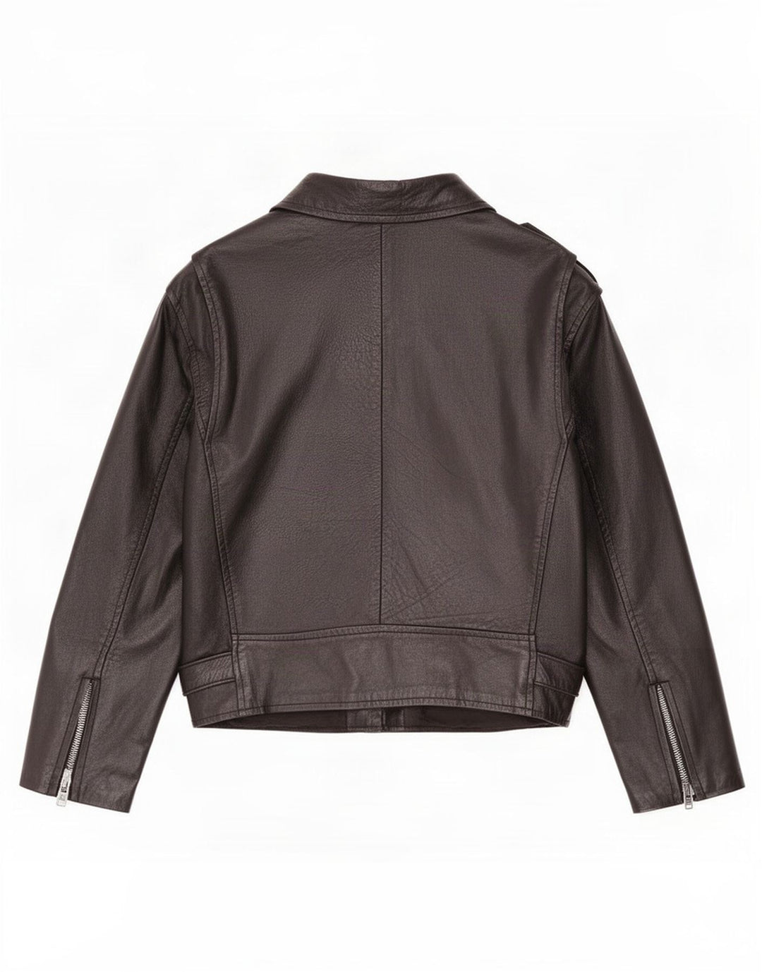 Jaqueta feminina vintage de couro para motociclista UK 12 média preta
