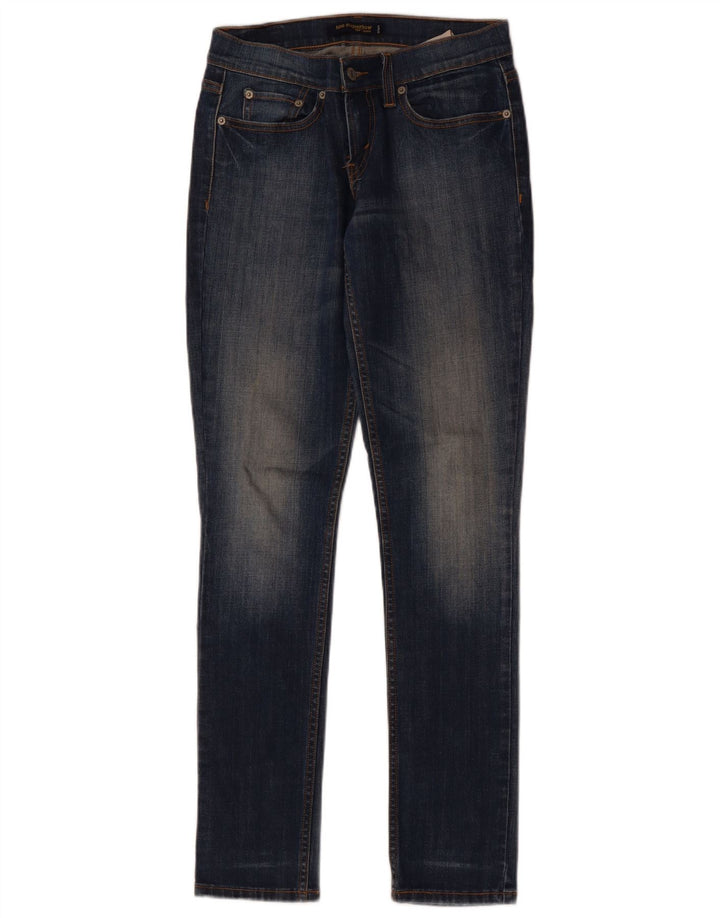 Calça jeans feminina LEVI'S 524 Super Low Skinny US 5 pequena W30 L32 azul algodão