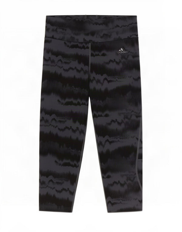 Adidas Womens Capri Leggings UK 8/10 Pequeno Cinza Tie Dye Poliéster