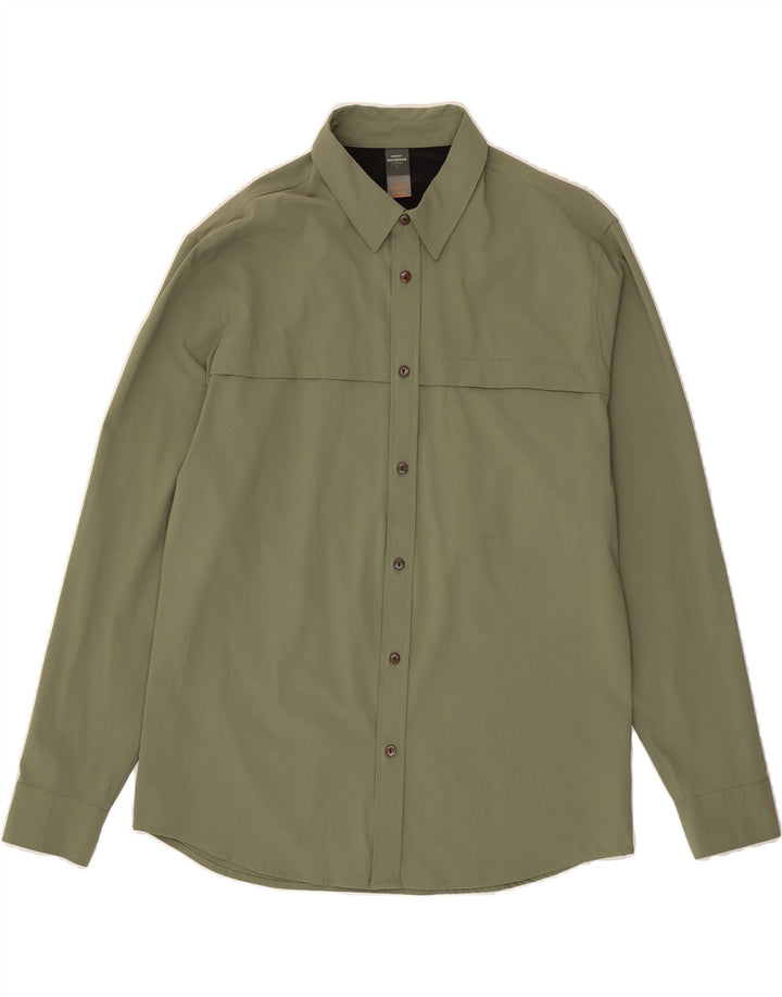 QUIKSILVER Mens Shirt Medium Green Nylon Vintage Quiksilver and Second-Hand Quiksilver from Messina Hembry 