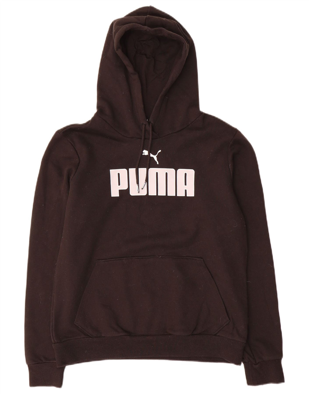 Puma feminino gráfico moletom com capuz Reino Unido 14 médio preto