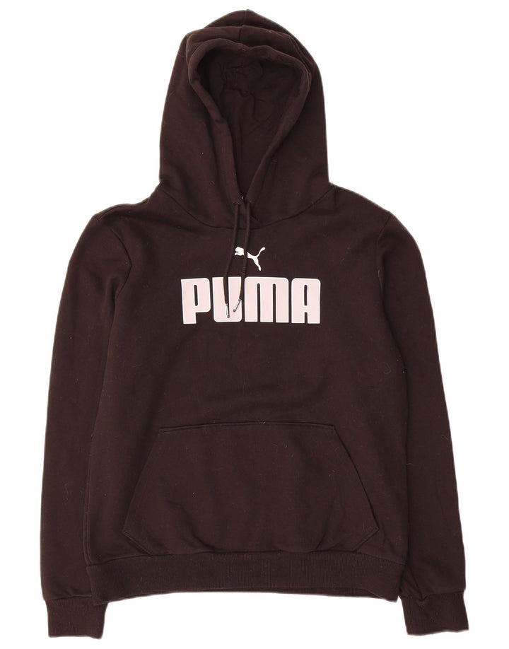 Puma feminino gráfico moletom com capuz Reino Unido 14 médio preto