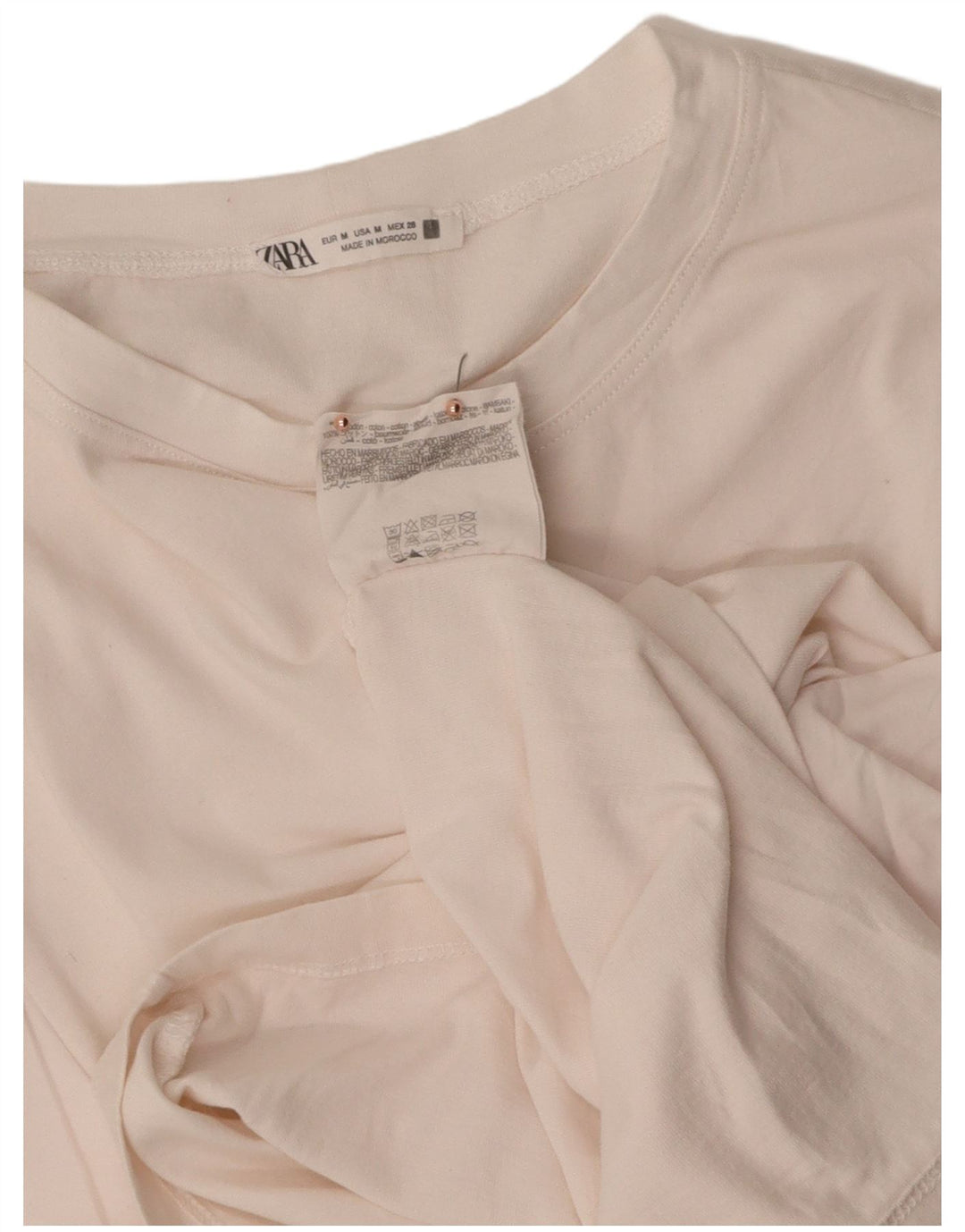 Blusa feminina ZARA UK 12 algodão branco médio