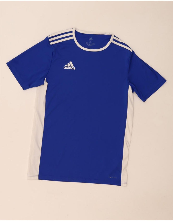 Adidas Mens Aeroready Camiseta Top Pequeno Azul Colorblock Poliéster