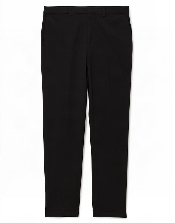 Calça feminina de terno reto Marks & Spencer Reino Unido 10 pequena W27 L26 preta