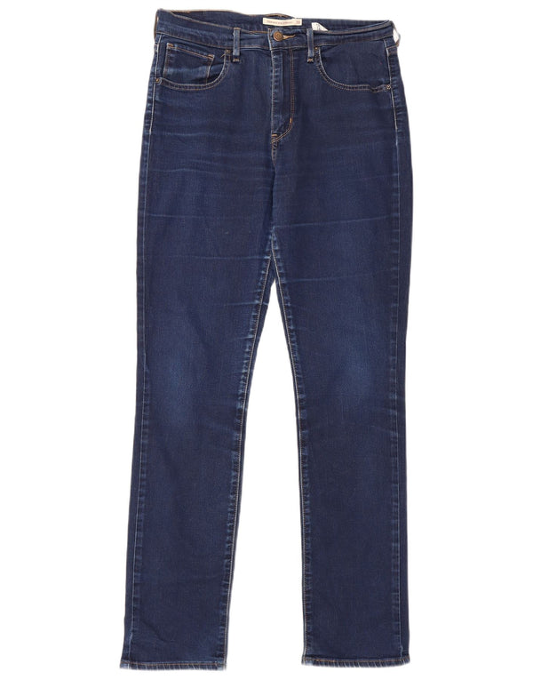 Calça jeans feminina Levi's 724 High Rise Straight W30 L30 azul marinho algodão