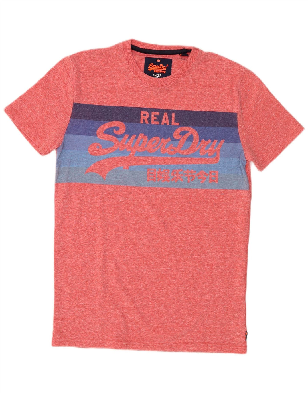 Superdry camiseta masculina gráfica top pequeno poliéster manchado rosa