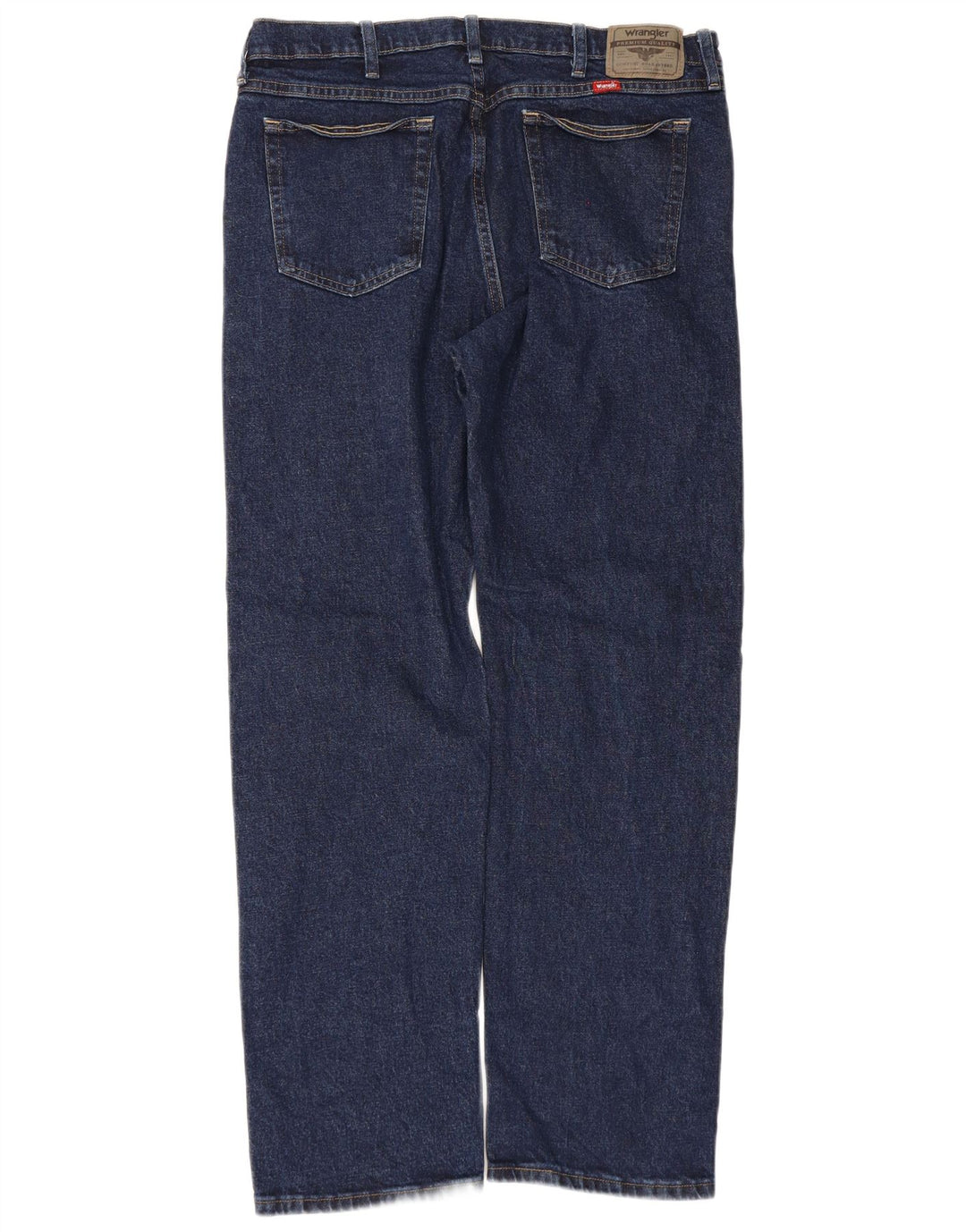 Wrangler Mens Straight Jeans W36 L32 Azul Marinho Algodão