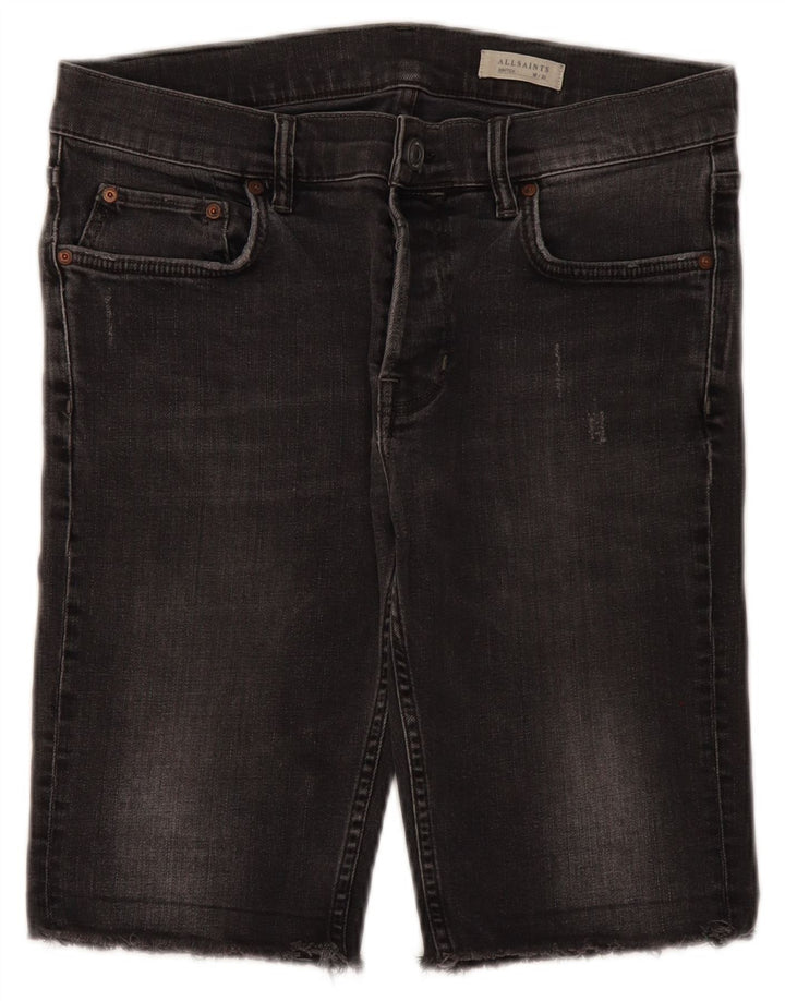 Shorts jeans masculino All Saints W30 cinza médio