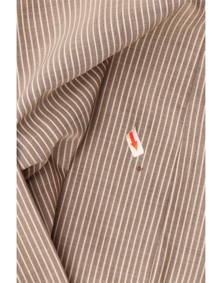 Jaqueta blazer masculina de 2 botões Hugo Boss EU 54 2XL cinza risca de giz lã virgem