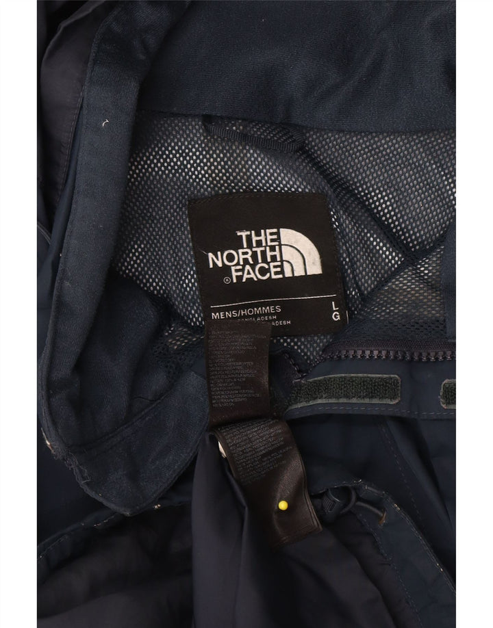 Jaqueta de chuva masculina com capuz The North Face UK 40 grande poliéster azul marinho
