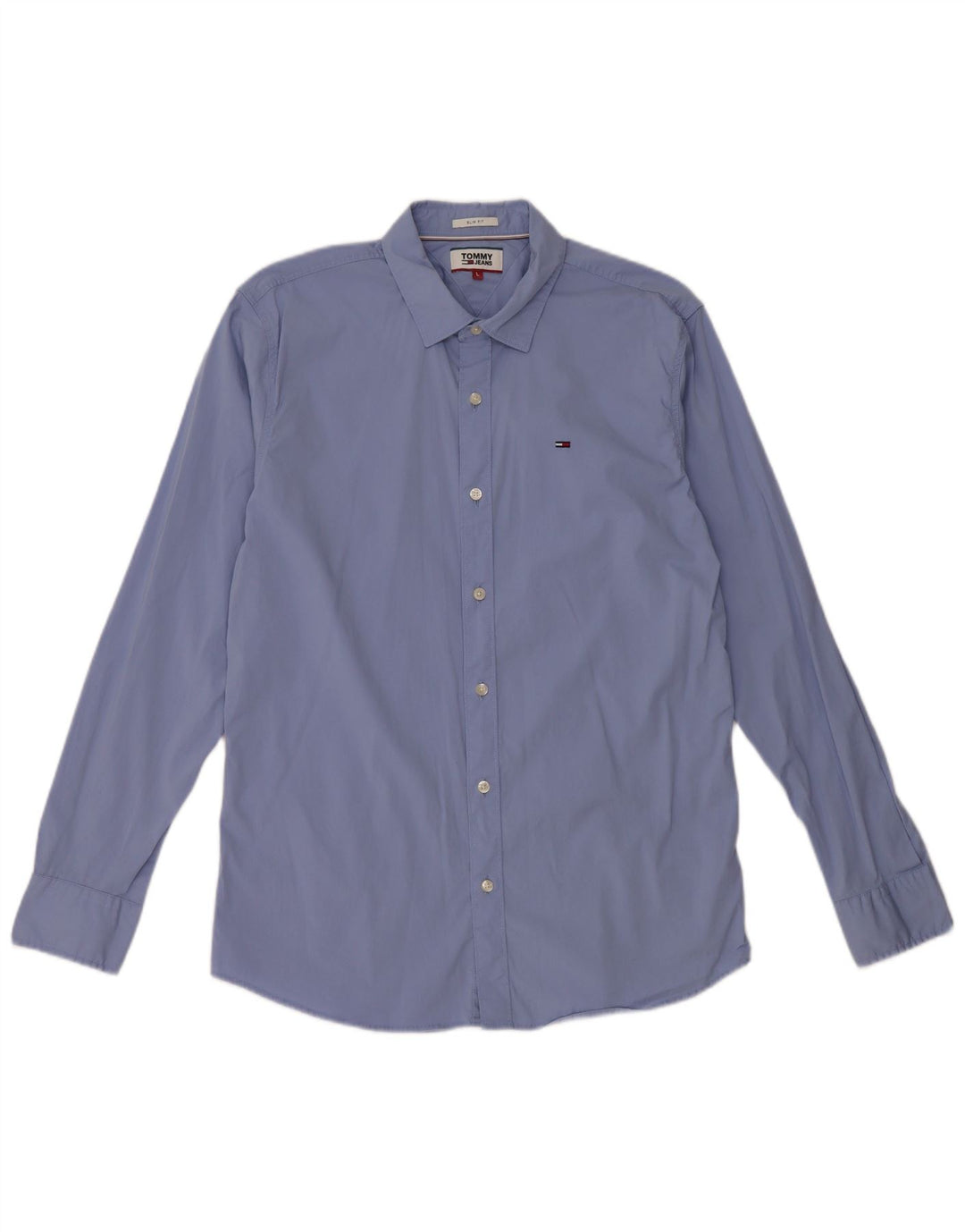 Camisa masculina TOMMY HILFIGER slim fit grande azul