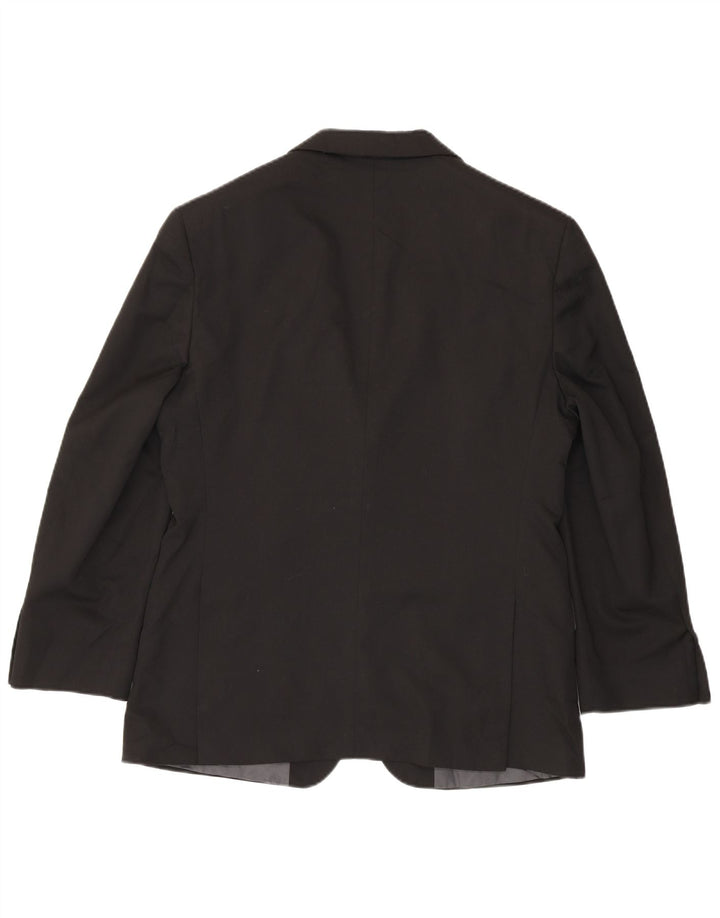 Jaqueta blazer masculina Marks & Spencer curta de 2 botões Reino Unido 40 médio preto