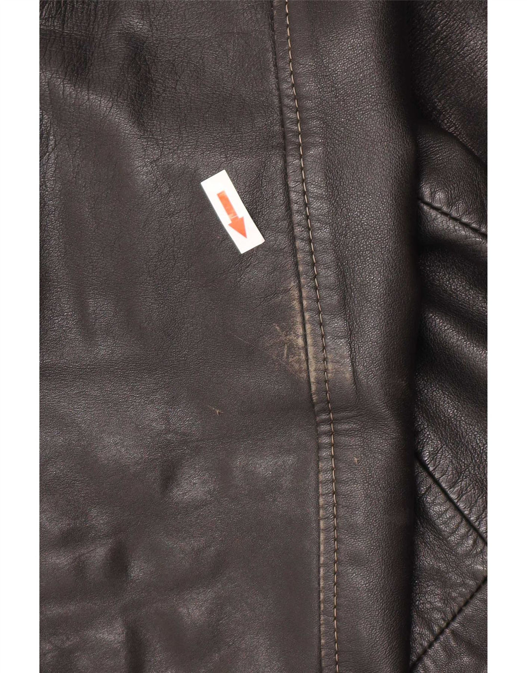 Jaqueta de couro masculina vintage UK 40 grande preta