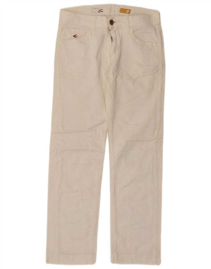 ENERGIE Jeans retos femininos W29 L29 algodão branco