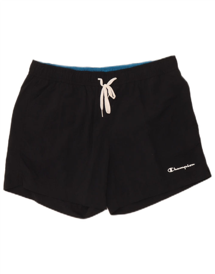 Shorts de natação masculino Champion grande poliamida preta