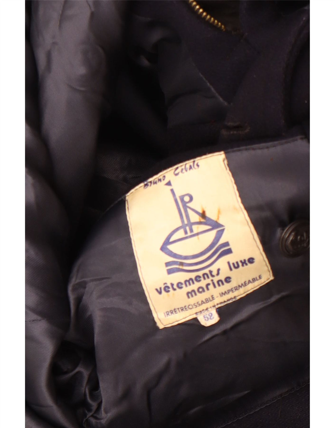 Casaco masculino vintage Pea IT 52 XL azul marinho