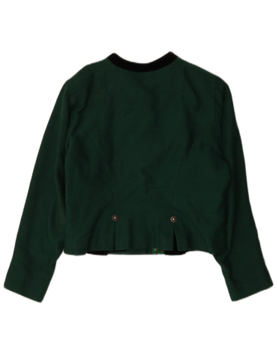 Jaqueta Blazer Feminina Vintage Crop 5 Botões Reino Unido 14 Verde Médio