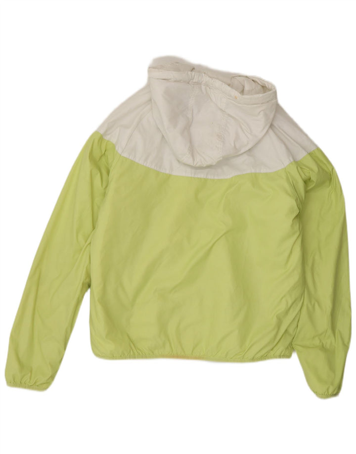 Jaqueta bomber masculina com capuz Nike UK 38 poliéster colorblock verde médio