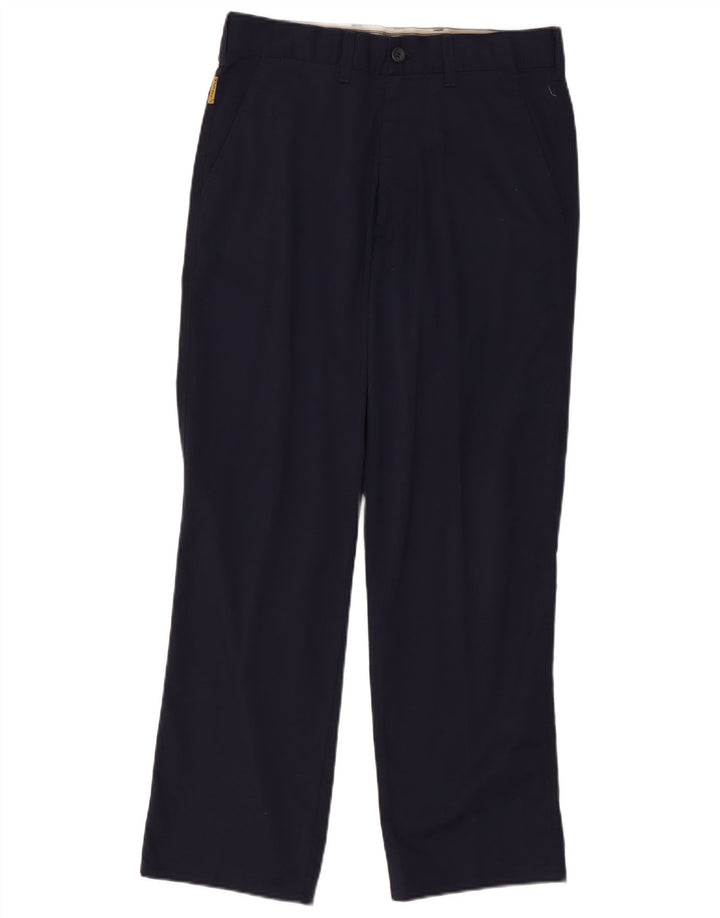 Armani Mens Straight Chino Calças IT 46 Pequeno W30 L30 Azul Marinho Poliéster