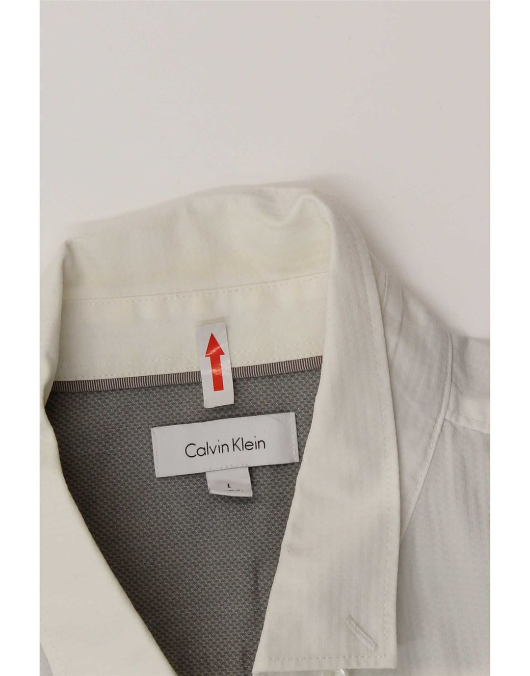 Camisa masculina de manga curta Calvin Klein grande algodão branco