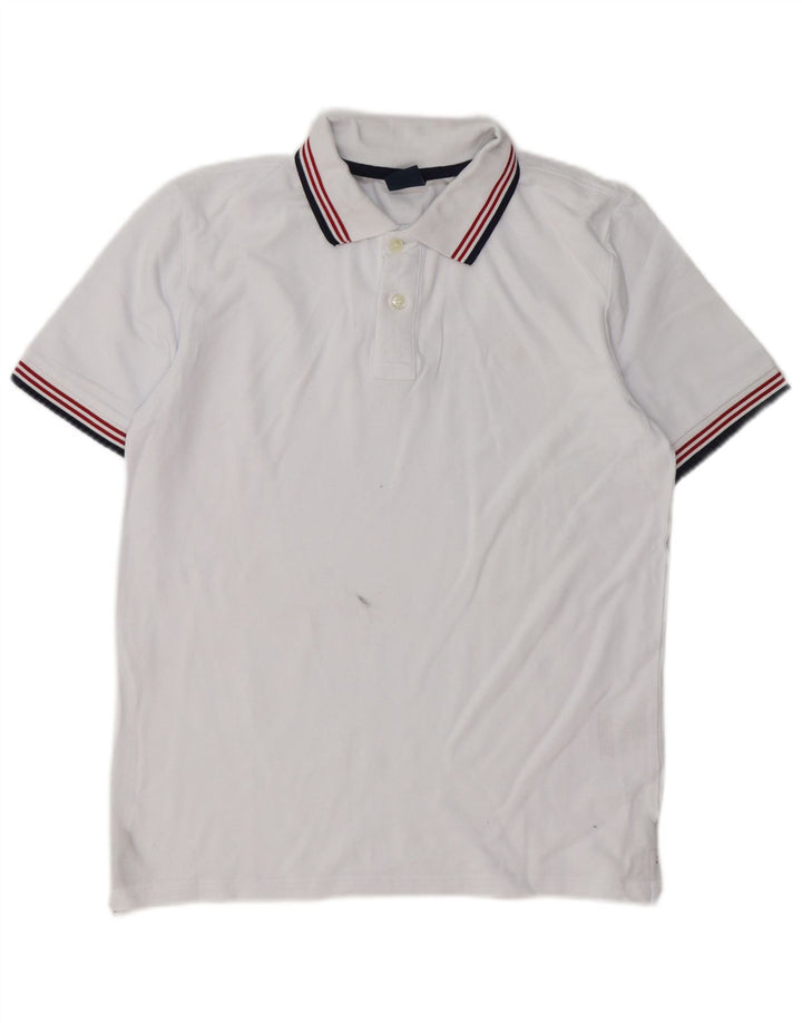 Camisa polo masculina North Sails com estampa gráfica pequena de algodão branco