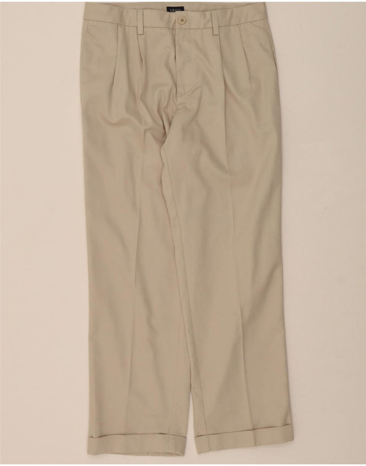 IZOD Mens Pegged Chino Trousers W31 L30 Beige Cotton Vintage Izod and Second-Hand Izod from Messina Hembry 