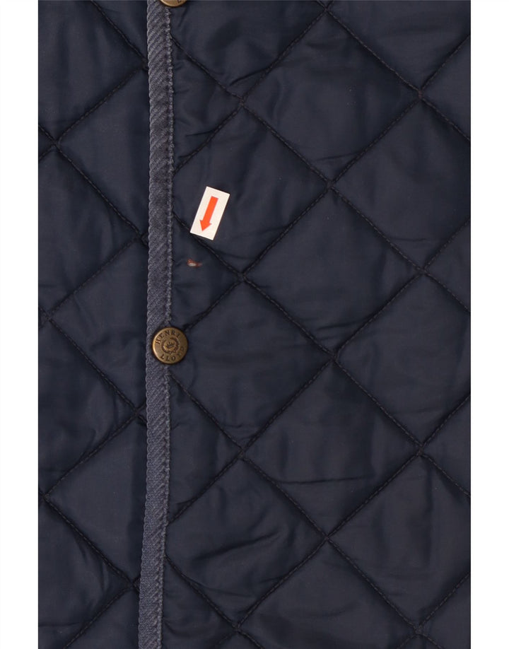 Jaqueta acolchoada masculina Henri Lloyd UK 42 XL azul marinho nylon