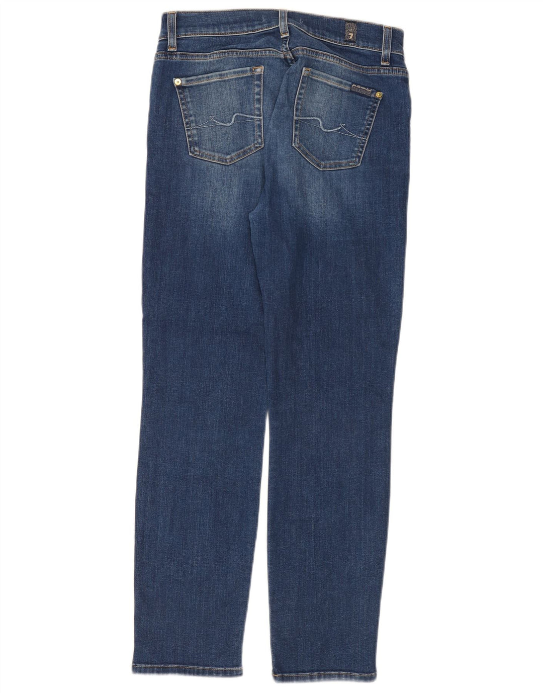7 FOR ALL MANKIND Calça jeans feminina slim W26 L28 algodão azul