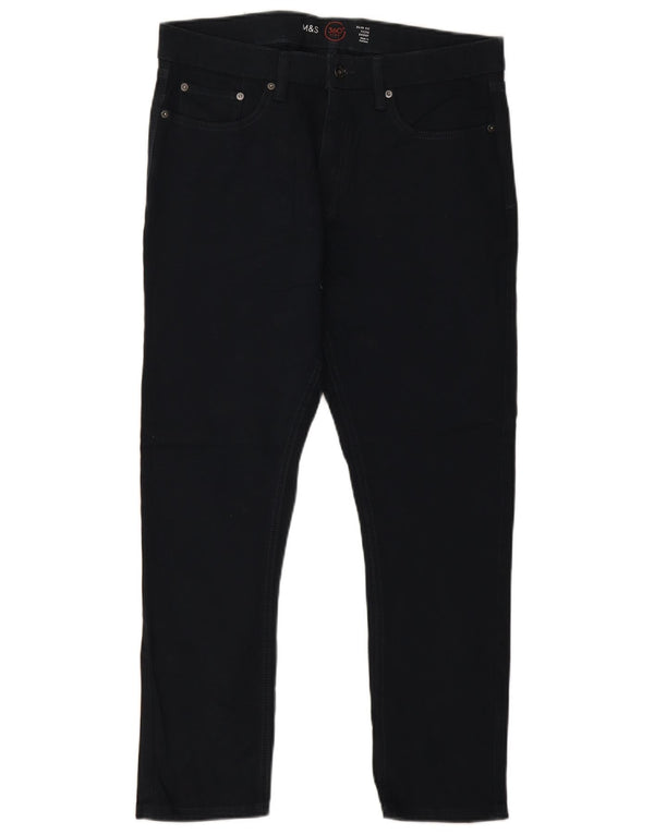 Marks & Spencer Mens Slim Jeans W32 L29 Azul Marinho Algodão