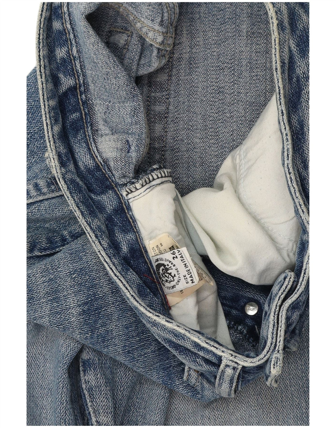 DIESEL Jeans retos femininos W26 L30 algodão azul