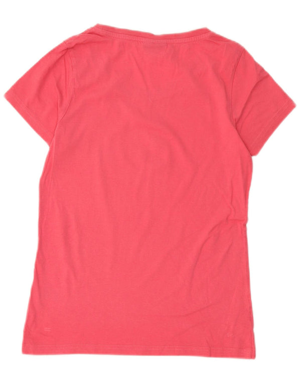 Camiseta feminina Kappa com estampa gráfica UK 8 pequeno algodão rosa